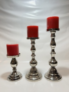 Support de bougie de Noël décoratif en aluminium massif, résistant à la chaleur, de style moderne et luxueux, pour centre de table de mariage ou de maison - Product Image 3