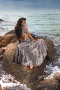 Falda Maxi Bohemia para Mujer, de Gasa de Algodón Orgánico, con Volantes, Larga y Fluida, Suave y Ligera, para Verano - Product Image 2