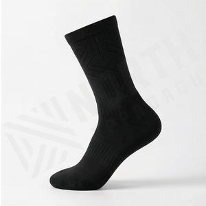 Chaussettes de Noël de luxe en tricot, motif Père Noël, respirantes, rayées, chaudes, douces, pour usage quotidien, décontractées, cadeau, couleur personnalisable, durables - Product Image 3