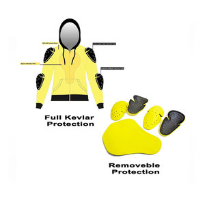 Sweat à capuche en aramide pour moto avec poches, protection intégrale, sweats à capuche pour motards pour la conduite hivernale, vêtements de moto décontractés - Product Image 4