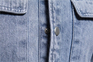 Premium Quality Men's <b>Denim</b> <b>Jacket</b> Stylish Casual Streetwear Inspired Design Comfortable Stand Collar in affordable price - Product Image 4