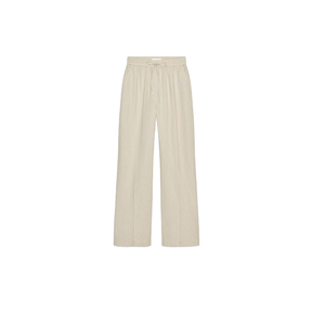 Pantalon de sport large beige en coton pour femme, coupe ajustée, idéal pour la course et l'entraînement – Meilleure vente, provenance Inde - Product Image 4