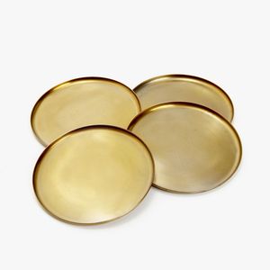 Premium Stainless Steel Metal Coasters Set for Dining Table Home Kitchen <b>Bar</b> Office Drink Protection - Product Image 2