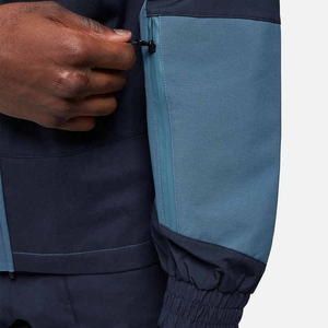 Veste de sport imperméable à capuche pour homme, couleur unie, fermeture éclair intégrale, poche cachée, vêtement d'automne - Product Image 3