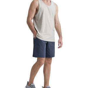 Camiseta sin mangas elástica acanalada para hombre, personalizada al por mayor, con logo personalizado, ajuste muscular, bordado 3D de alta calidad, 100% algodón, transpirable y de secado rápido. - Product Image 2