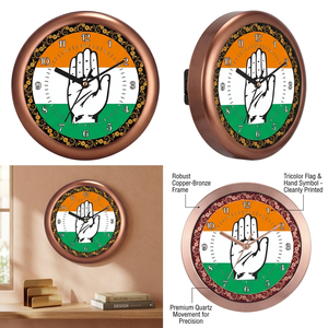 นาฬิกาแขวนผนังแบบกำหนดเองพร้อมรูปภาพของนักการเมืองชาวอินเดีย พิมพ์ด้วยระบบดิจิทัล สำหรับวันแม่และวันรับปริญญา - Product Image 2