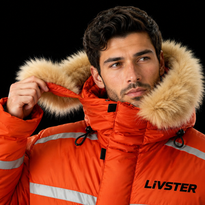<b>Mens</b> Premium Winter Puffer <b>Jacket</b> Heavy Duty Parka Fur Hooded Down Coat Waterproof Outdoor <b>Reflective</b> Safety Stripe - Product Image 5