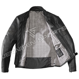 Leather Cowhide Kangaroo Winter Breathable Windproof Customizable Made to Measure Hump Mens Biker Jacket CE <b>Protectors</b> - Product Image 2