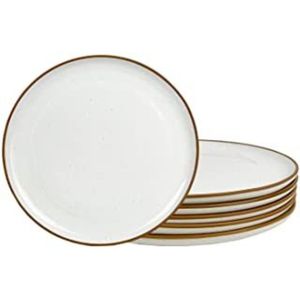 Elegantes Platos Base para Boda Estilo Rústico con Acabado Esmaltado Blanco y Borde en Contraste, Platos Decorativos Premium para Banquetes y Catering - Product Image 4