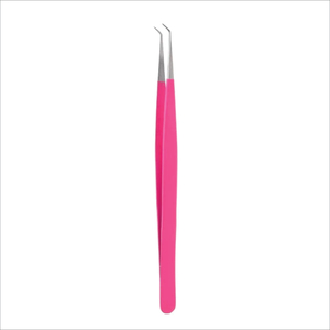 Multi Purpose Stainless Steel Eyelash Tweezers Non Slip Grip Precise <b>Micro</b> Fiber Tips for Eyelash <b>Extensions</b> Application - Product Image 1