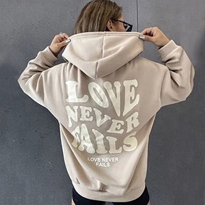 Sudaderas de Invierno para Mujer de Alta Calidad al por Mayor, Personalizadas con Bordado, de Algodón Grueso, Forro Polar, Hombros Caídos - Product Image 4