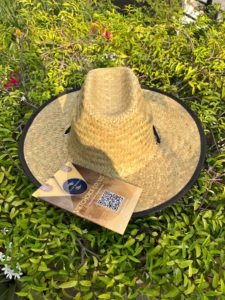 VietChoice Natural Grass Cowboy <b>Straw</b> <b>Hat</b> with Frayed Edge Hand Embroidery Casual Sports Style for Beach Adults Unisex - Product Image 6