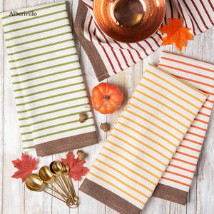 Torchon absorbant cuisine 100% coton coton turc serviette de cuisine rayure vaisselle nettoyage Golf cuisine torchons fabriqués en inde - Product Image 4