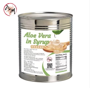 Aloe Vera Fresco Natural de la Mejor Calidad al por Mayor con Pulpa en Almíbar para Bebidas de Jugo, Cubos Cortados, 3 kg, JIU ZHOU, Enlatado - Product Image 1