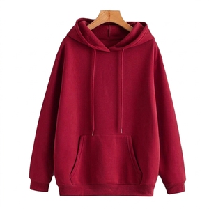 Sweat-shirt à capuche oversize uni avec poche kangourou, imprimé personnalisé - Product Image 1