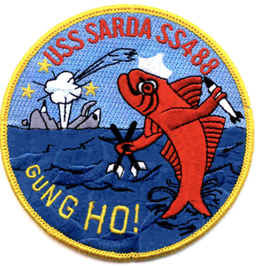 แผ่นปะติดผ้าแบบรีดร้อนลายปัก USS Sarda SS488 Gung Ho เป็นมิตรกับสิ่งแวดล้อม ใช้สำหรับตกแต่ง ของขวัญบนผ้าแคนวาส - Product Image 1