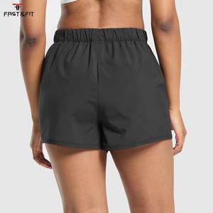Shorts de sport taille haute 100 % coton pour femme, logo personnalisé, toucher doux, motif cycliste, respirant, coupe ajustée pour le yoga estival - Product Image 2