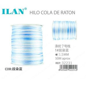 Cavo a Coda di Topo Ilan 1.5mm Blu Sezionato Tinto N7 Fine - Product Image 3