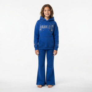 Conjunto de Chándal con Pedrería para Niños al por Mayor, Sudadera Oversize y Pantalón Jogger, Ropa de Moda Urbana, Fabricante de Ropa Personalizada - Product Image 1
