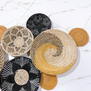 Décoration murale en jonc de mer naturel, tissée à la main, style bohème côtier, fournisseur en gros du Vietnam - Product Image 5
