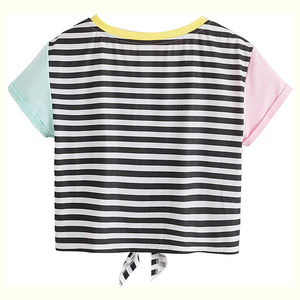 Blusas de Algodón de Color Sólido al por Mayor, Ropa Casual, Top Corto Personalizado - Product Image 6