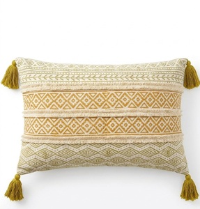 Funda de Almohada Decorativa Multicolor con Estampado a Mano, 16x24 Pulgadas, Funda de Cojín de Algodón para Sofá, Cama, Decoración del Hogar - Product Image 4