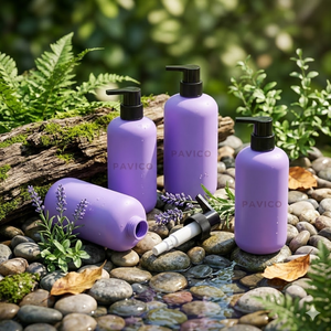 Botellas de Plástico PET Cilíndricas de Color Personalizado Pavico Vietnam con Bomba Negra para Champú, Crema Facial, Desinfectante de Manos - Envases Cosméticos - Product Image 3