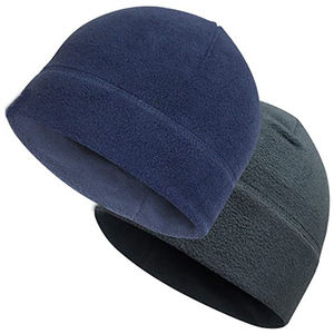 Vente en gros de bonnets en micro polaire personnalisés avec logo, bonnets en polaire pour l'hiver, pour hommes - Product Image 6