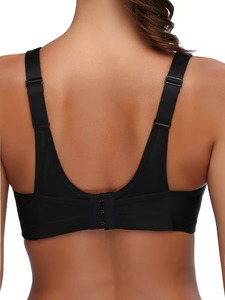 เสื้อชั้นในออกกำลังกายสำหรับผู้หญิงแบบซัพพอร์ตสูง ตัดเย็บแบบ Contour ด้านหน้าระบายอากาศได้ดี แต่งขอบด้วยผ้าตาข่าย ปิดด้วยตะขอเกี่ยว ผลิตโดยผู้ผลิต OEM - Product Image 2