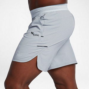 Pantalones Cortos Deportivos de Secado Rápido para Hombre Ishaq, Color Sólido, Cintura Elástica, Largo Medio, con Bolsillos, Tejido de Poliéster - Product Image 3