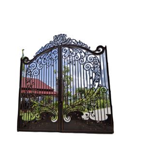 Puerta Corredera Metálica Decorativa de Apertura Automática, Hierro Forjado Moderno Personalizado para Uso en Exteriores, Casas de Lujo, Villas, Jardines, Escuelas - Product Image 2