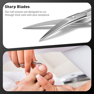 Ciseaux à ongles professionnels en acier inoxydable durables, lot de 2, coupe précise et droite, pour manucure et pédicure - Product Image 3