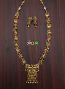 ชุดเครื่องประดับเจ้าสาวคริสตัลชุบทองแดงวินเทจคุณภาพสูงขายส่ง สร้อยคอยาวแบบมาล่า ต่างหู และเครื่องประดับศีรษะสำหรับงานแต่งงาน - Product Image 3