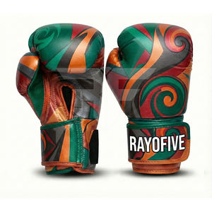 Gants de boxe MMA en cuir brillant épaissi en PU pour adultes et enfants, vente en gros, pour la compétition et le combat - Product Image 2