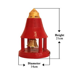 Cloche automatique en laiton pour la prière à domicile, rouge foncé - Product Image 3