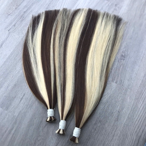 Cabello liso a granel de Color Piano, extensión de cabello humano crudo/Virgen vietnamita, vendedor al por mayor, Super doble dibujado, la mejor calidad SA - Product Image 4