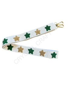 Correa con Cuentas WHO DAT, Accesorio de Moda con Texto en Negro y Dorado - Product Image 2