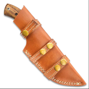 มีดแล่หนังดามัสกัสแบบหนา  มีดแล่หนังเหล็กดามัสกัสจากผู้ผลิต  มีดแล่หนังดามัสกัสพร้อมด้ามเรซิ่น - Product Image 4