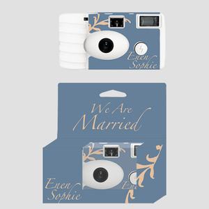LOMOPIE Appareil photo argentique 35 mm à usage unique personnalisé avec mise au point fixe et flash, piles AA, idéal pour cadeau de mariage - Product Image 1