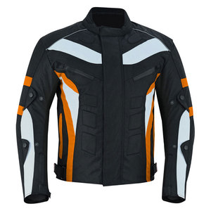 Blouson de moto pour homme à manches longues, coupe-vent, color-block, toutes saisons, vêtements de course, blouson de moto - Product Image 1