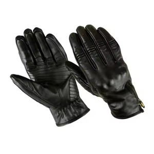 Gants d'été confortables en cuir perforé pour moto et course automobile – Gants de motard tendance avec trous respirants - Product Image 1