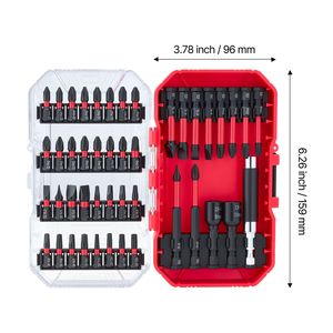 Set di 45 Pezzi di Punte Magnetiche Phillips, a Taglio, Quadrate, Torx, Esagonali, con Asta di Prolunga e Punte per Trapano, in Valigetta Trasparente - Product Image 3