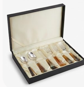 Ensemble de couverts vintage avec manches en résine, couverts en acier inoxydable, cuillère, couteau, fourchette, vaisselle, service de table - Product Image 6