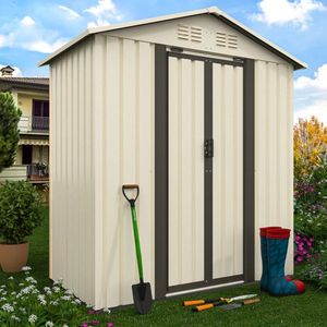 Caseta de Almacenamiento para Jardín Apex Roof, 5FTx3FT, Blanca, para sus Necesidades de Almacenamiento al Aire Libre - Product Image 1