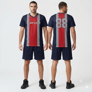 Uniforme d'équipe de badminton pour hommes de qualité supérieure, maillot personnalisé à séchage rapide avec short assorti pour les clubs, les écoles et les ligues - Product Image 1
