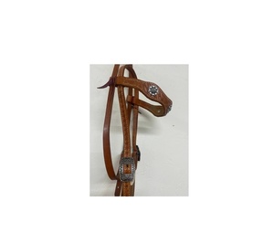 Cabestro Western con Adornos Plateados en Forma de Pistola Cruzada, Cabestros Western Tack - Product Image 1
