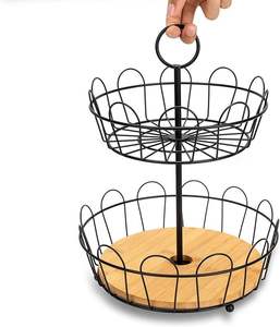 Cesta de frutas de hierro elegante y ecológica para la encimera de la cocina, organizador de almacenamiento de frutas, decoración para la mesa de comedor. - Product Image 3