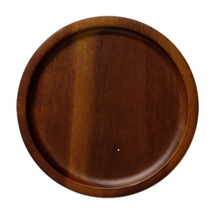 Grande assiette de service en bois artisanale, motif paysager, pour baptême, anniversaire, traiteur, décoration, design moderne. - Product Image 6