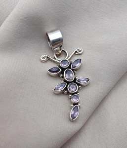 Amethyst Pendant 925 Sterling Silver Handmade Jewelry <b>Women</b> Men Unique Natural Gemstone Necklace Gift - Product Image 5