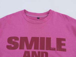 Women's Smile And <b>Repeat</b> Statement T-Shirt 2026 Deep Pink Oversized Fit Dark Red Text Graphic Casual Streetwear Tee HD - Product Image 2